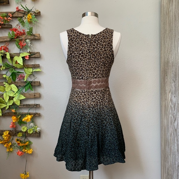Free People Leopard Daisy Fit and Flare Dress - Picture 3 of 4